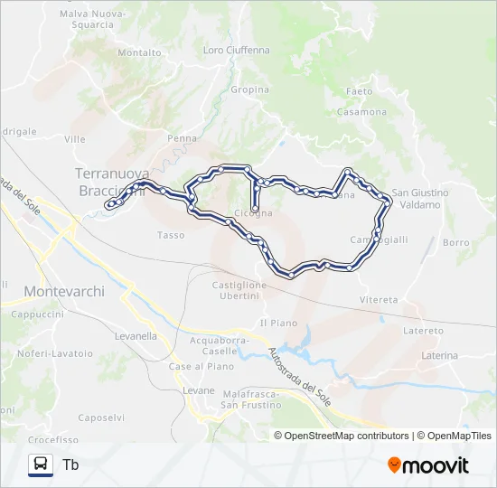 LD-TB-BLU Bus Line Map
