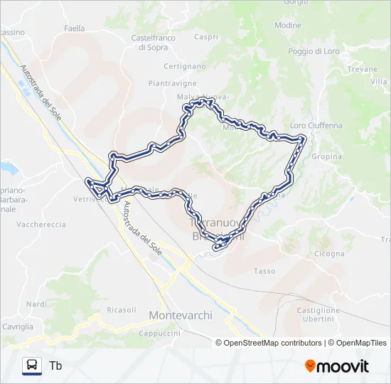 LD-TB-GIALLO Bus Line Map