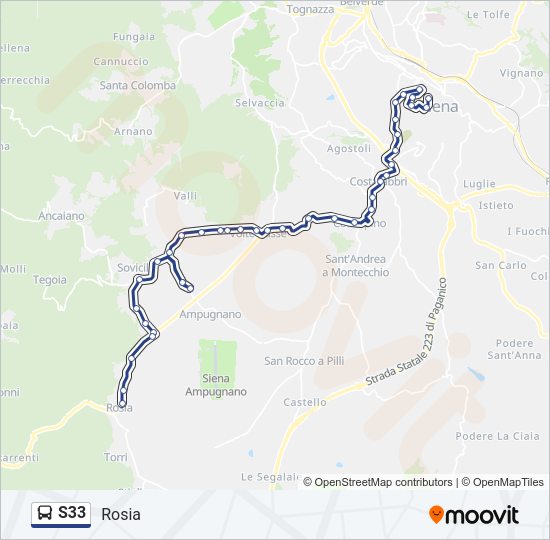S33 Bus Line Map