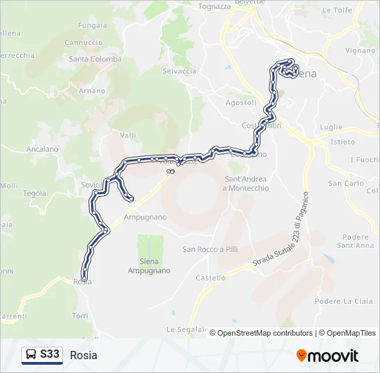 S33 Bus Line Map