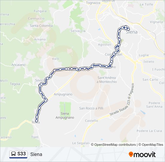 Percorso linea  S33