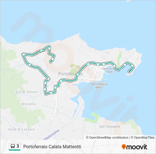 3 Bus Line Map