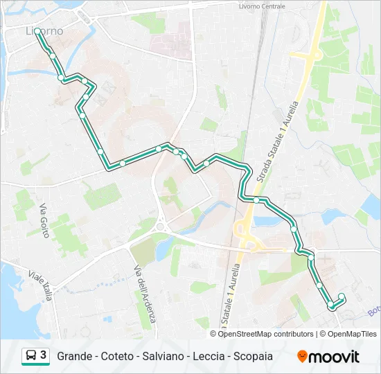 3 Bus Line Map