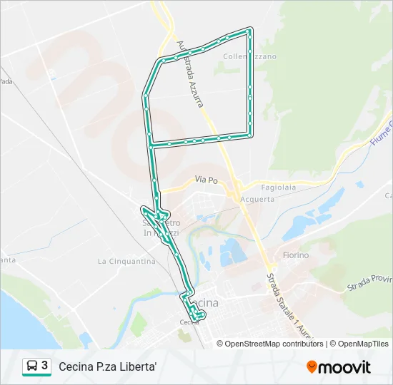 3 Bus Line Map