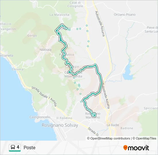 4 Bus Line Map