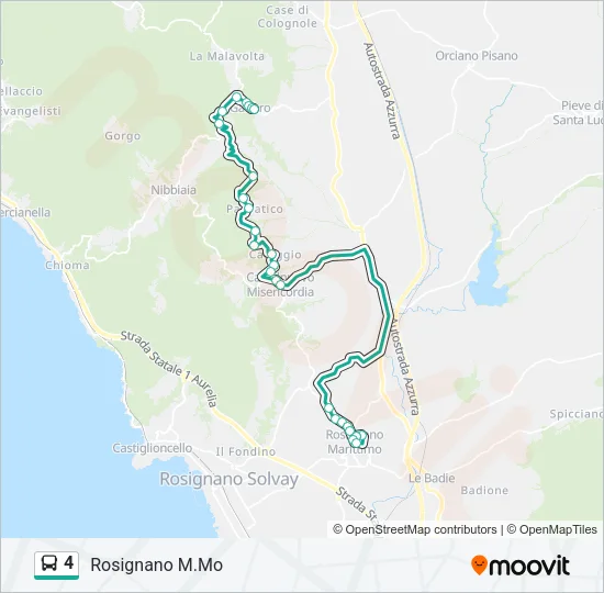 4 Bus Line Map