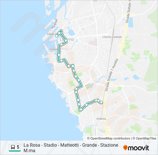 5 bus Line Map