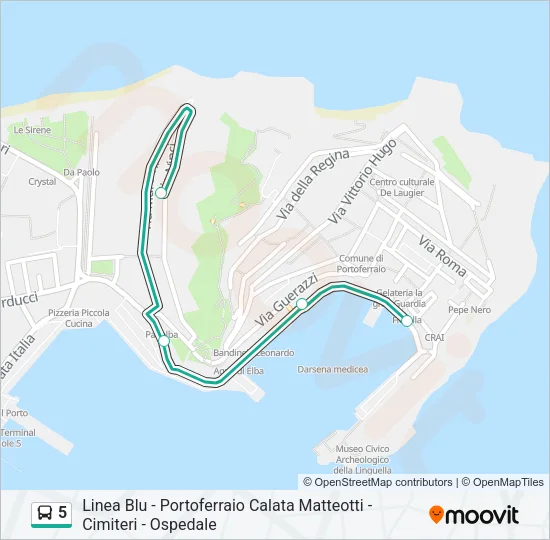 5 Bus Line Map