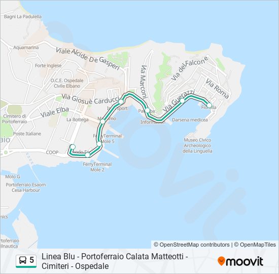 5 bus Line Map