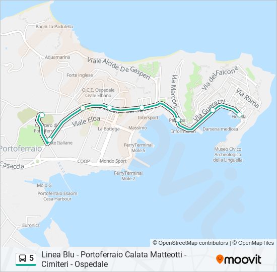 5 bus Line Map