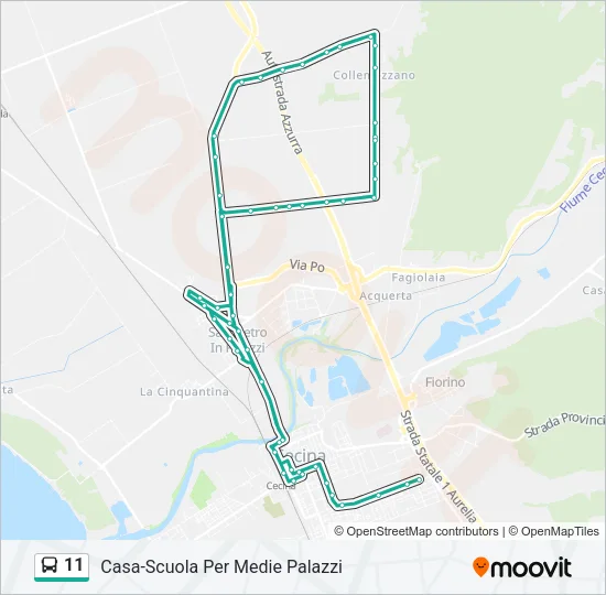 11 Bus Line Map