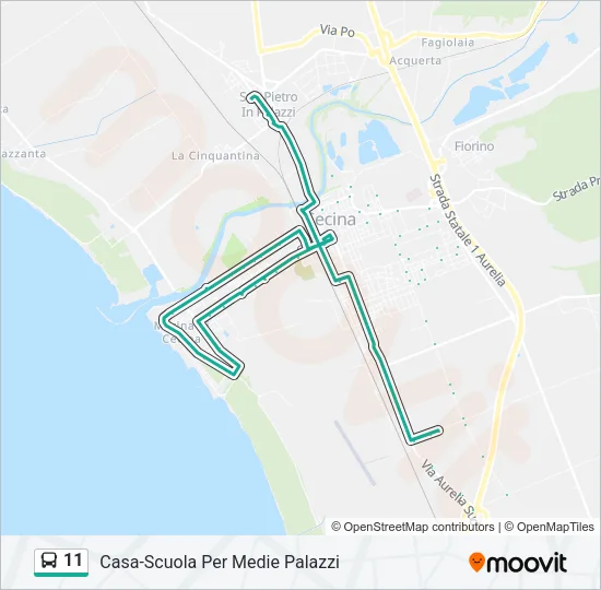 11 Bus Line Map