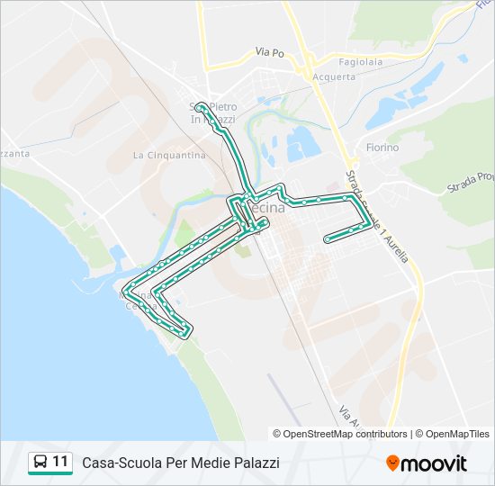 11 Bus Line Map