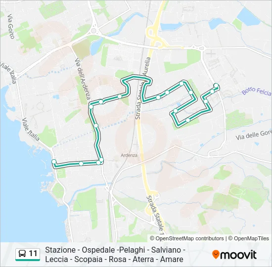 11 Bus Line Map