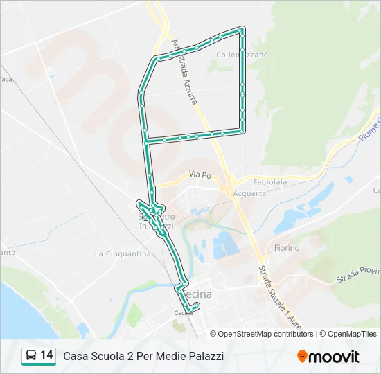 14 Bus Line Map