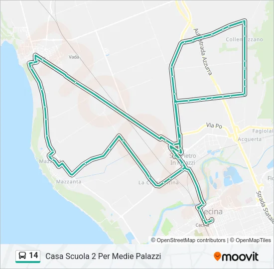 14 Bus Line Map