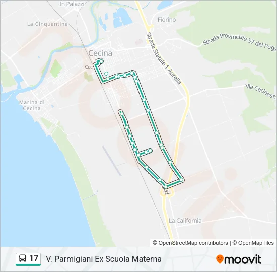 17 Bus Line Map