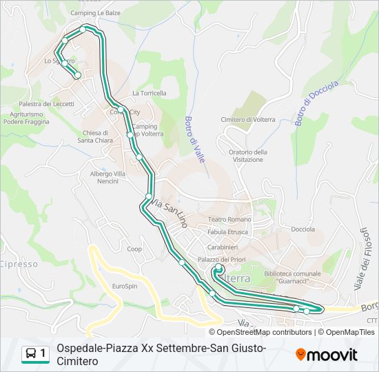 1 Bus Line Map