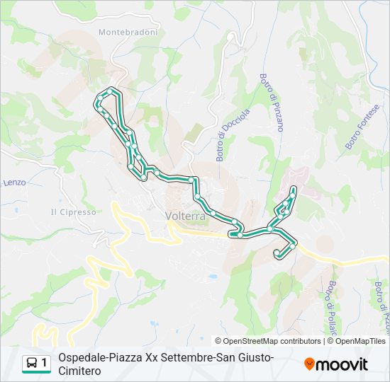 1 Bus Line Map
