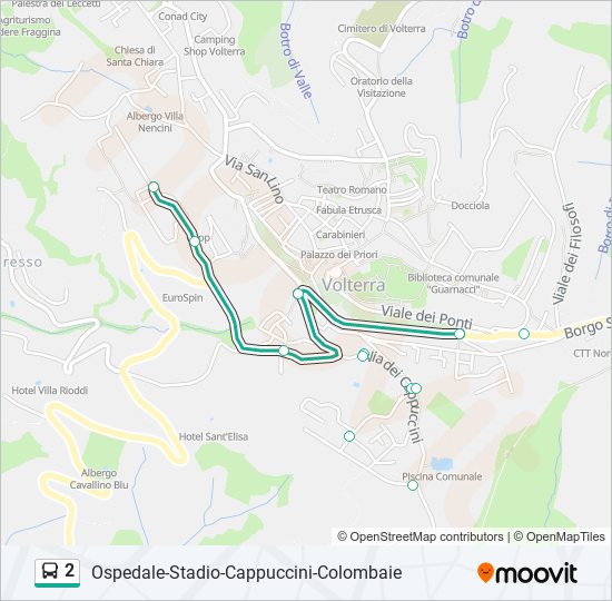 Linea 2: Orari, Fermate E Mappe - Le Colombaie (Aggiornato)