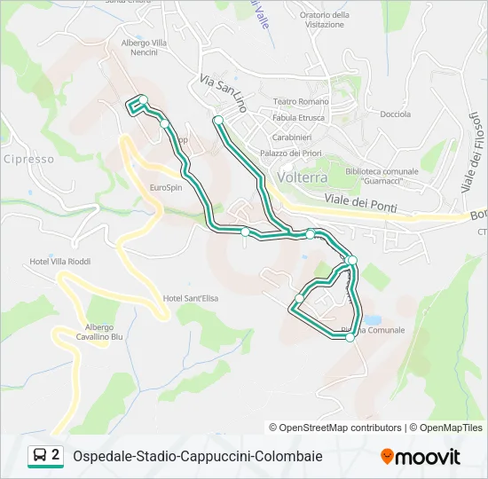 2 Bus Line Map