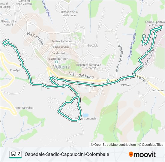 2 Bus Line Map