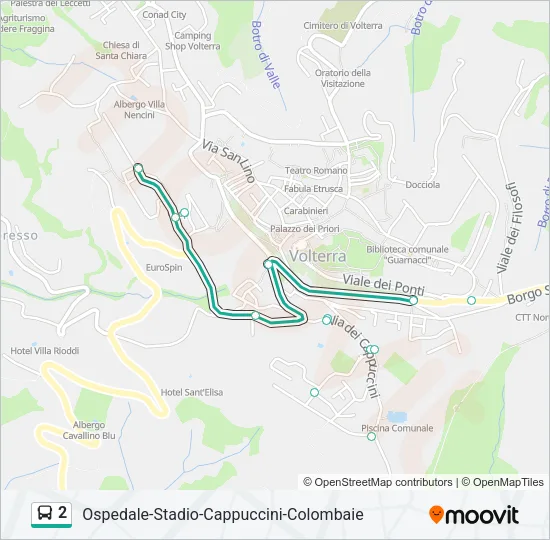 2 Bus Line Map