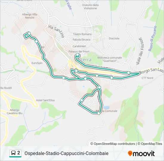 2 Bus Line Map