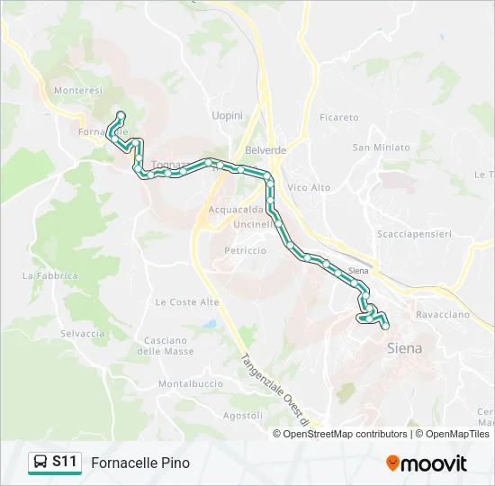 S11 Bus Line Map