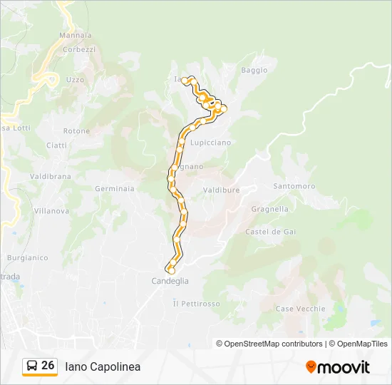 26 Bus Line Map