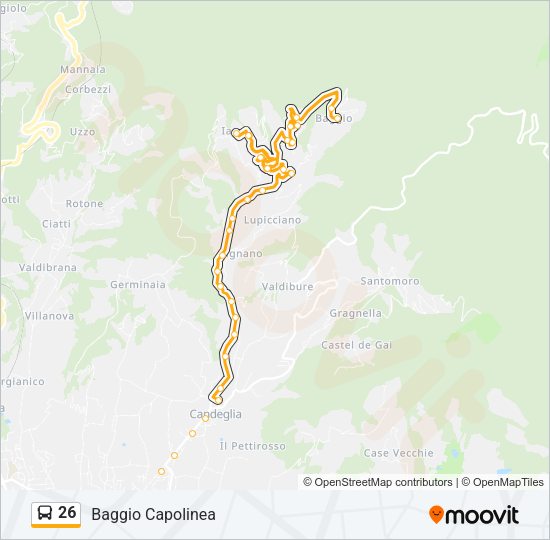 26 Bus Line Map