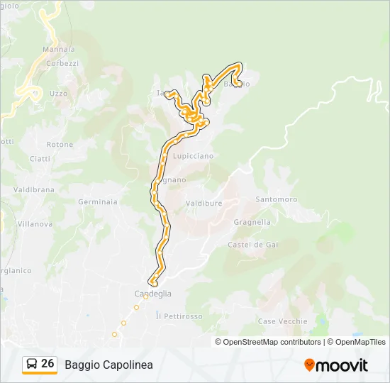 26 Bus Line Map
