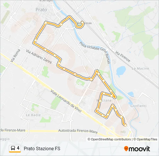 4 Bus Line Map