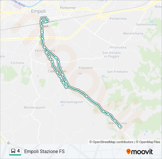 4 Bus Line Map