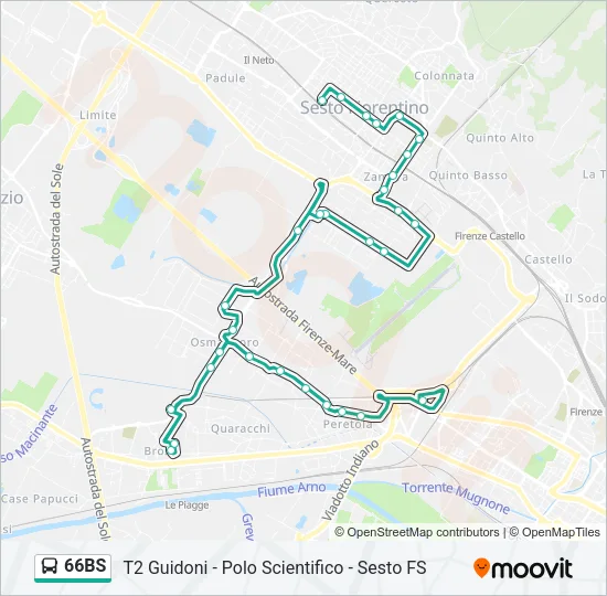 66BS Bus Line Map