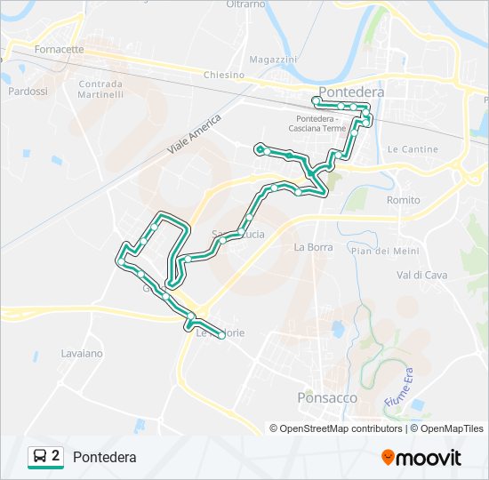 2 bus Line Map