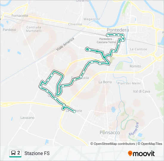 2 Bus Line Map