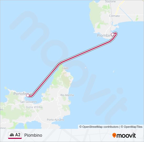 A2 ferry Line Map