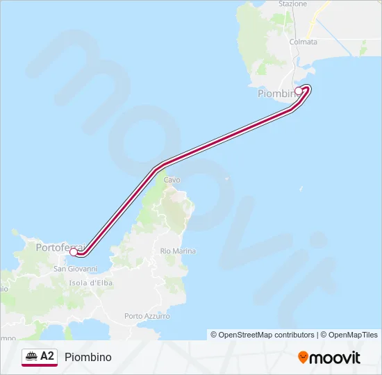 A2 Ferry Line Map