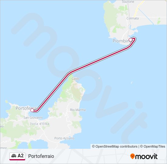 A2 Ferry Line Map