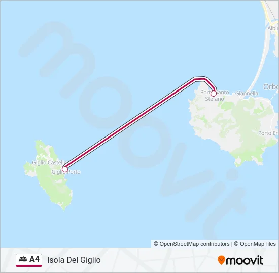 A4 Ferry Line Map