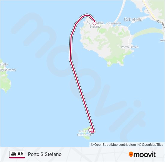 A5 ferry Line Map