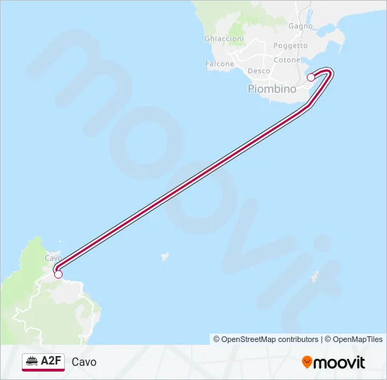 Percorso linea navigazione A2F
