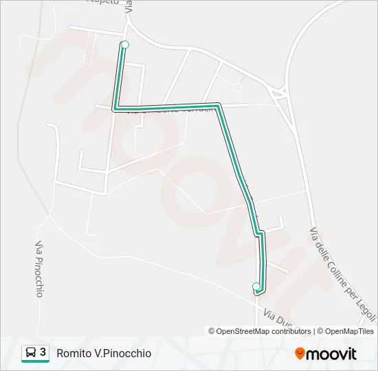 3 Bus Line Map
