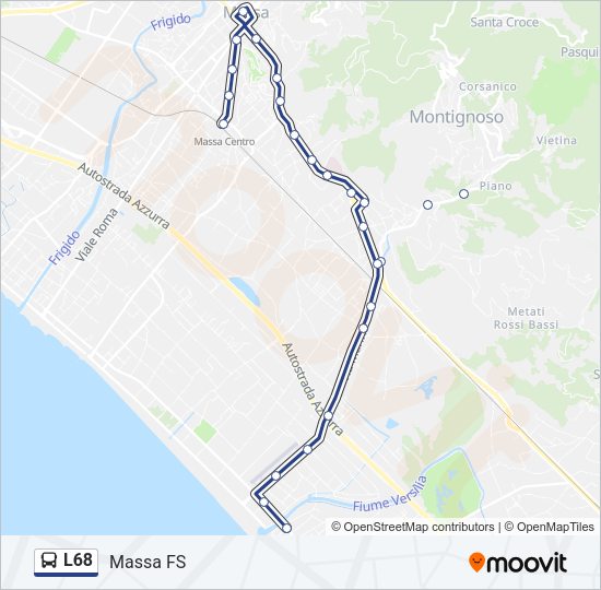 L68 Bus Line Map