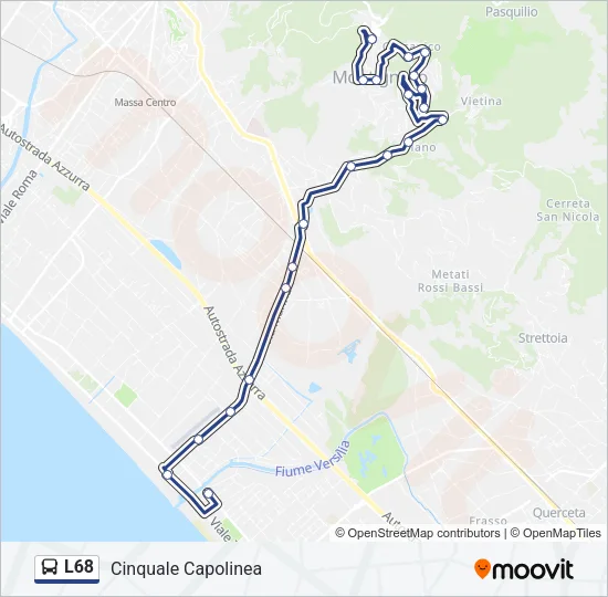 L68 Bus Line Map