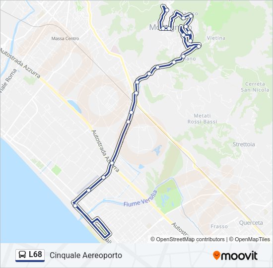 L68 Bus Line Map
