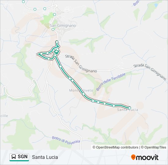 Percorso linea bus SGN