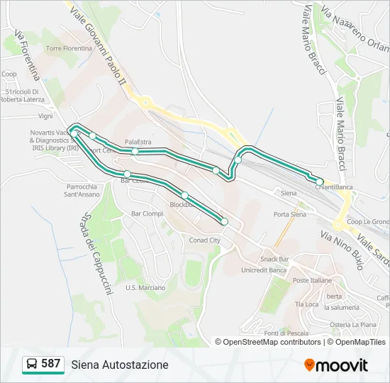 587 Bus Line Map