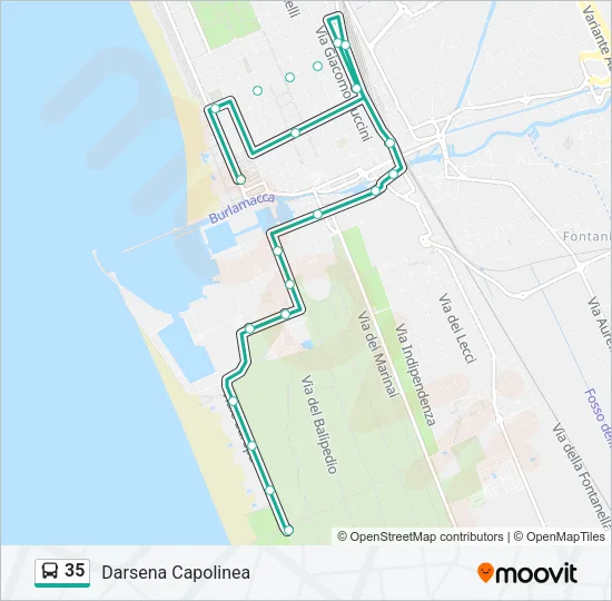 35 Bus Line Map